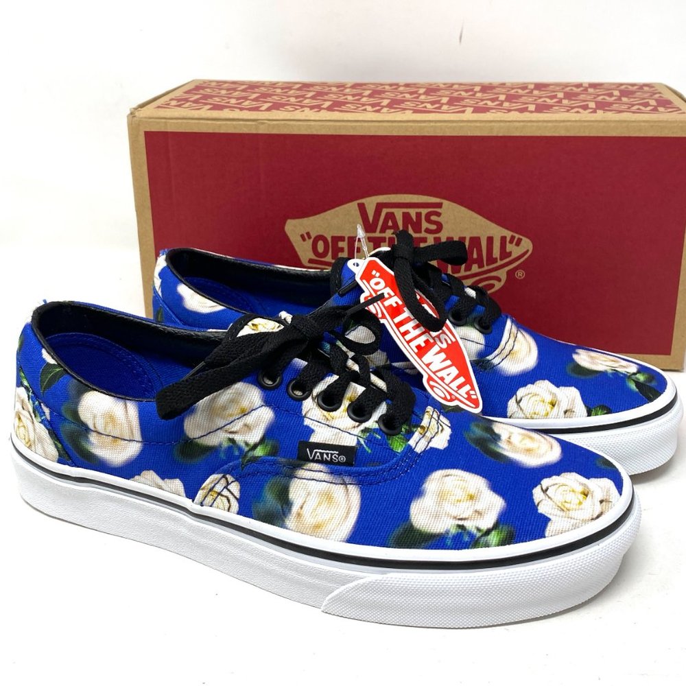 VANS Shoes Women's Era Romantic Floral Lapis Canvas Casual SB Size VN0A38FRVP9 - Picture 2 of 11